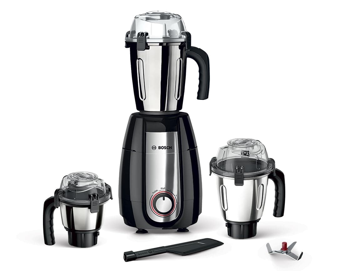 BOSCH TrueMixx Pro 1000 W Mixer Grinder, 1000W 3 Jar Black MGM8836BIN