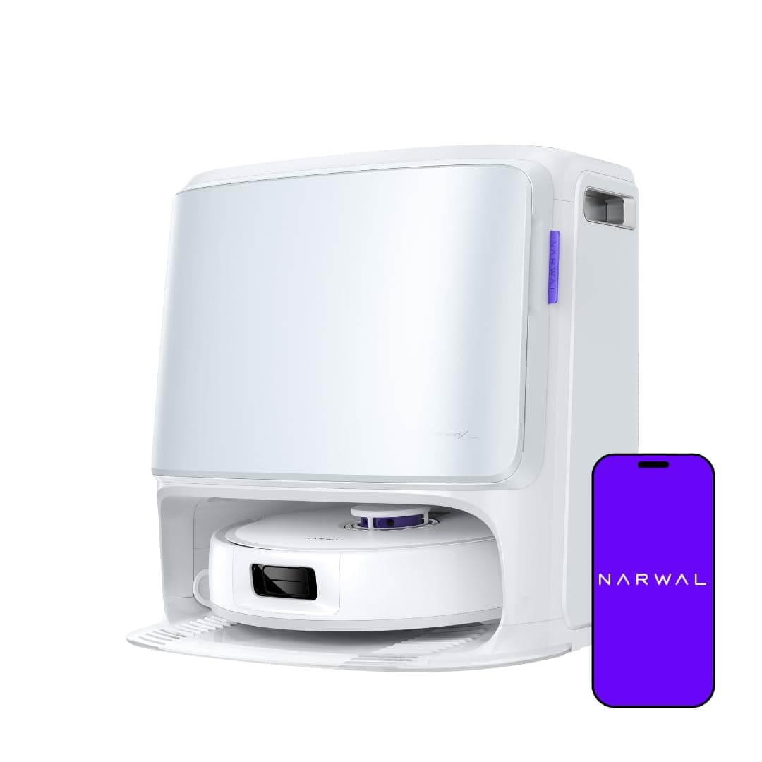NARWAL Freo X10 Pro Robot 2-in-1 Vacuum and Mop, 11000Pa Suction, EdgeReach Mopping, Zero Tangle Technology, Self-Emptying with De-Tangling Side Brushes
