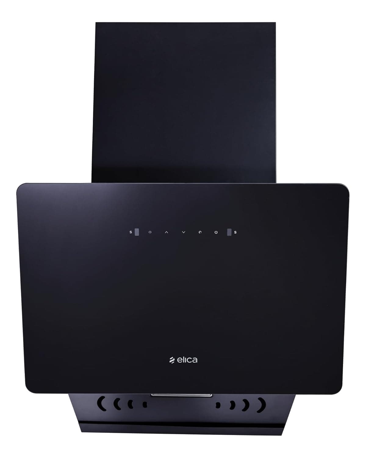 Elica 60cm 1200 m3/hr Vertical Filterless Autoclean Kitchen Chimney with Twin Suction Inlets | 15 Years Motor & 5 Years Comprehensive Warranty| KITTY FL 600 HAC LTW MS NERO |Black| Touch+Motion Sensor