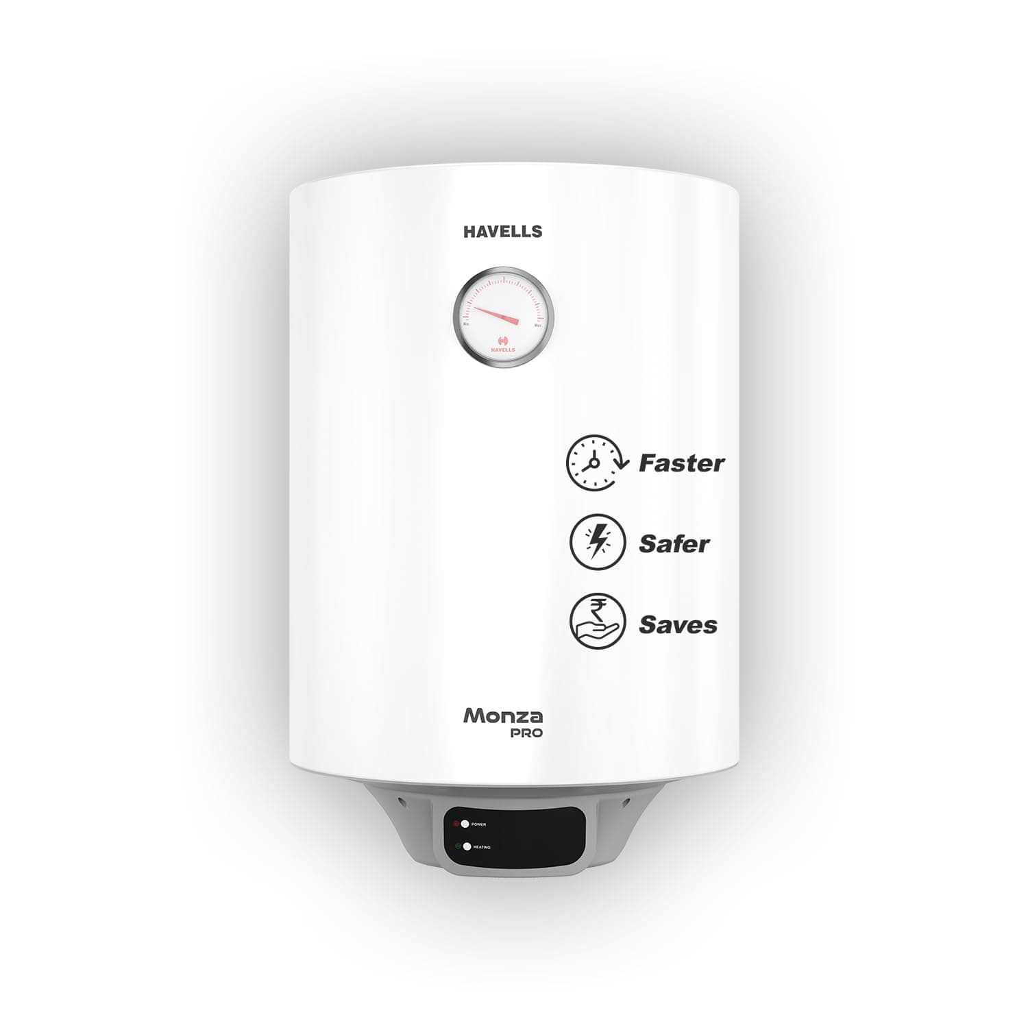 Havells Monza Pro 15L Storage Water Heater(Geyser)|Faster Heating|Safer to use|Saves electricity|Engineered for Hard Water|Endurashield Coated Anti Rust Tank|Whirlflow Technology|High Rise suitable