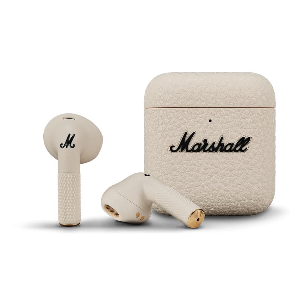 Marshall Minor Iv Wireless in Ear Earbuds with 30+ Hours of Playtime, Water-Resistant, Wireless Charging- Cream