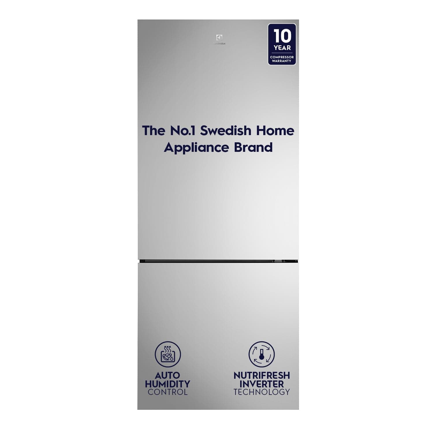 Electrolux 453L Frost Free Inverter Double Door Refrigerator, Bottom Freezer, TasteLockAuto & TasteGuard Technology, Stainless Steel, UltimateTaste 500, EBE4502C-S