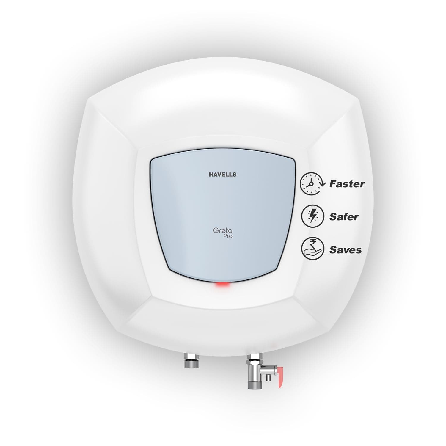 Havells All New Greta Pro 15L 5 Star Storage Water Heater (Geyser) | Faster Heating | Safe to use | Saves electricity |Engineered for Hard Water | Feroglas Coated Anti Rust Tank | Made in India