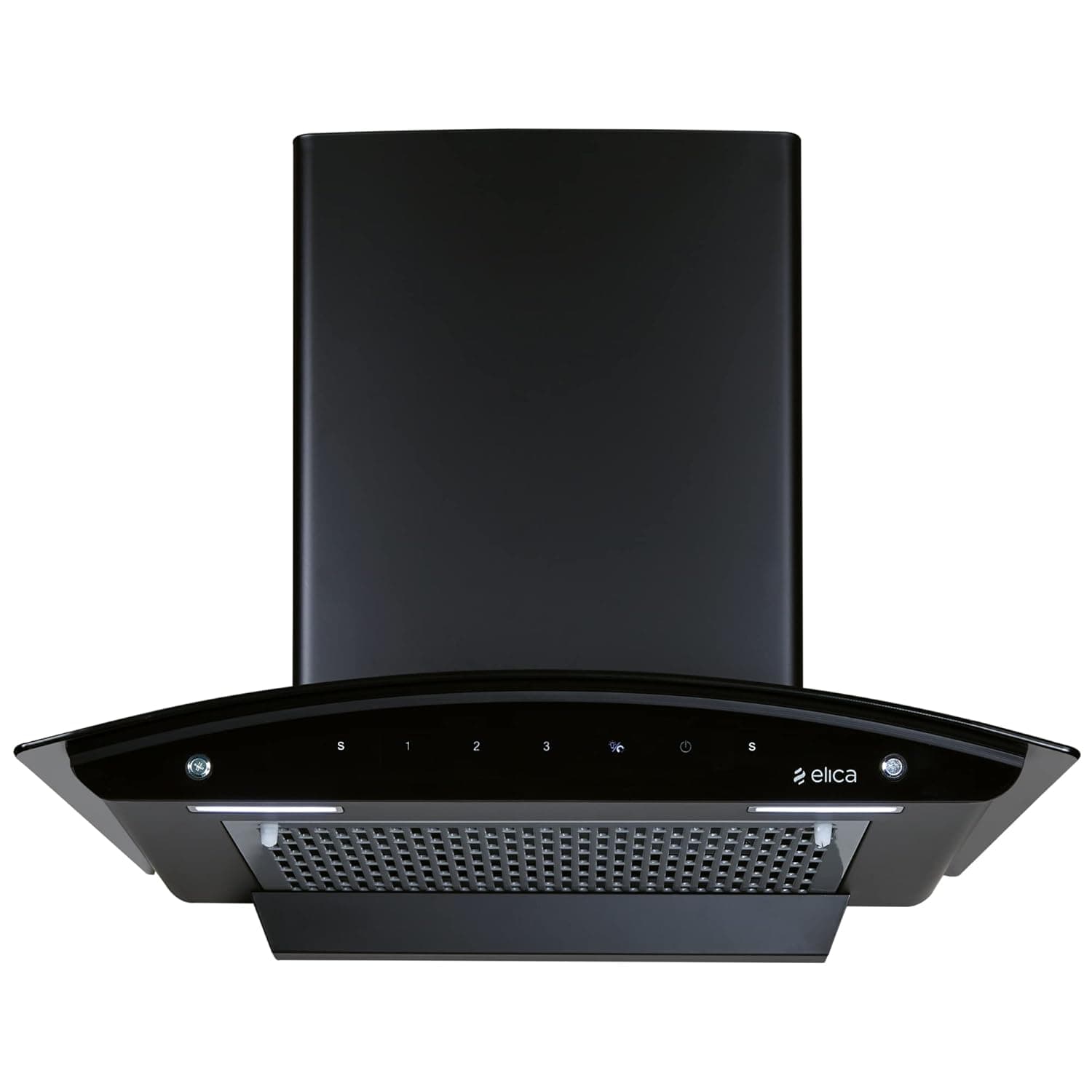 Elica 60cm 1200 m3/hr Filterless Autoclean Kitchen Chimney with 10 Years Motor & 5 Years Comprehensive Warranty | FL 600 SLIM HAC MS NERO | Black | Touch Control with Motion Sensor Control
