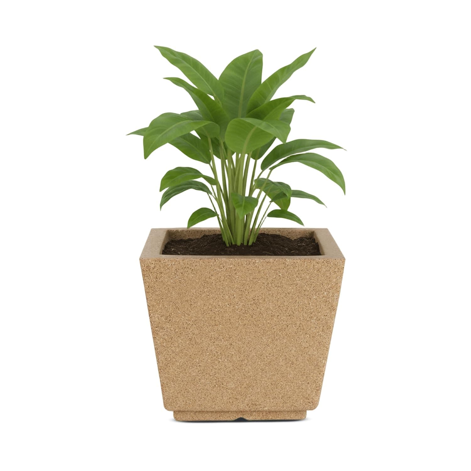 BonKaso 17 Inch Planter Pot (40x40x35 cm) | Sandstone, Tall & Lightweight Polymer Flower Pot | Durable Gamla for Indoor & Outdoor Plants – Home, Office, Garden, Balcony