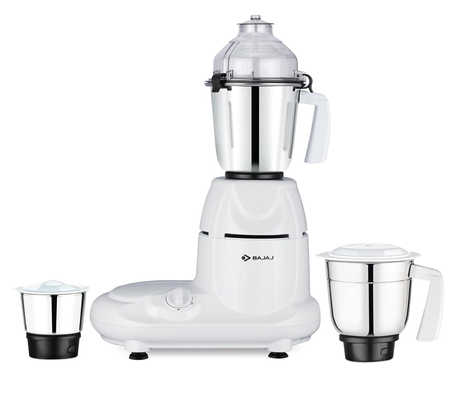 Bajaj Twister Mixer Grinder | 750 Watts | 3 Jars | Multitasker Blade | 2 Yr Warranty 【White】
