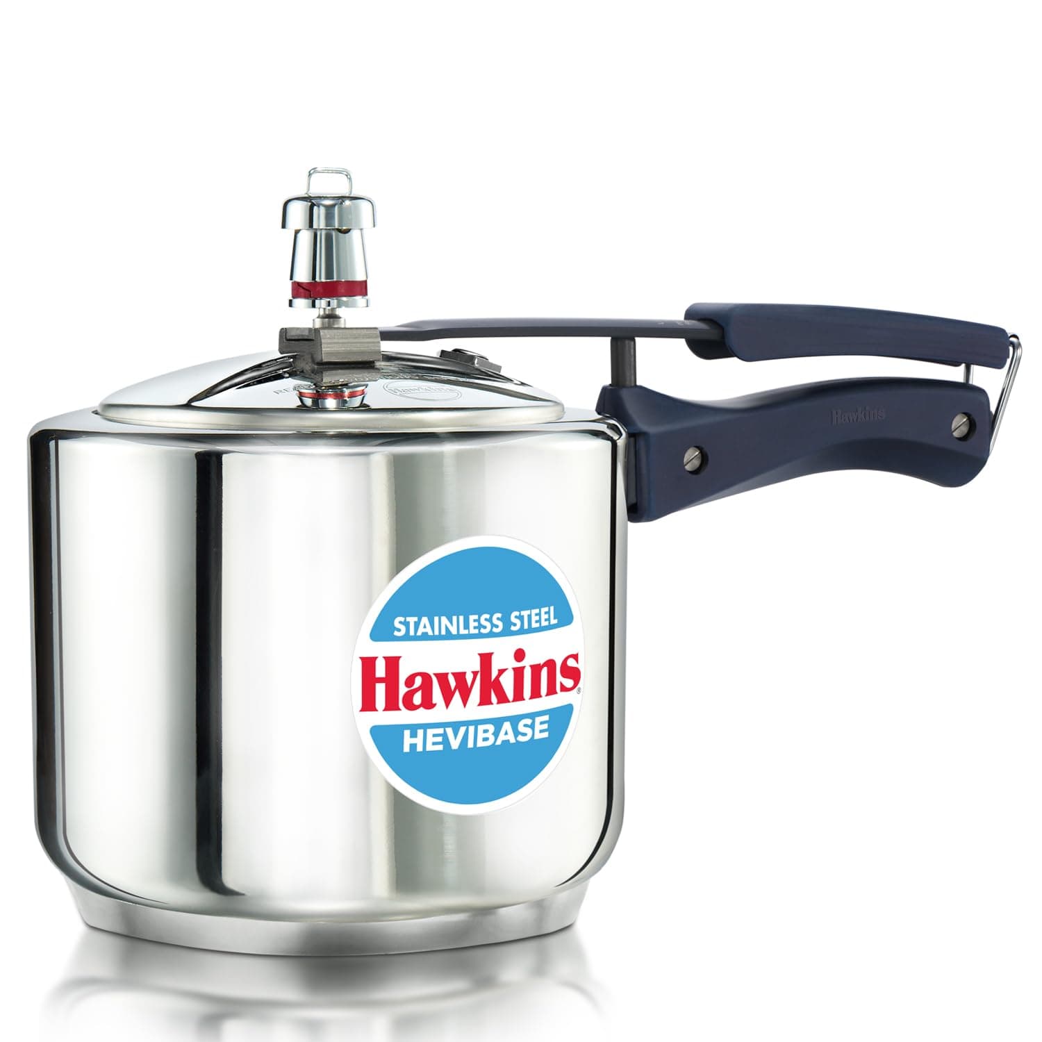 Hawkins 3 Litre Pressure Cooker | Stainless Steel | Hevibase | Straight Body | Tall Design | Induction Safe | Ideal for 3–4 persons | Silver (HSI3T)