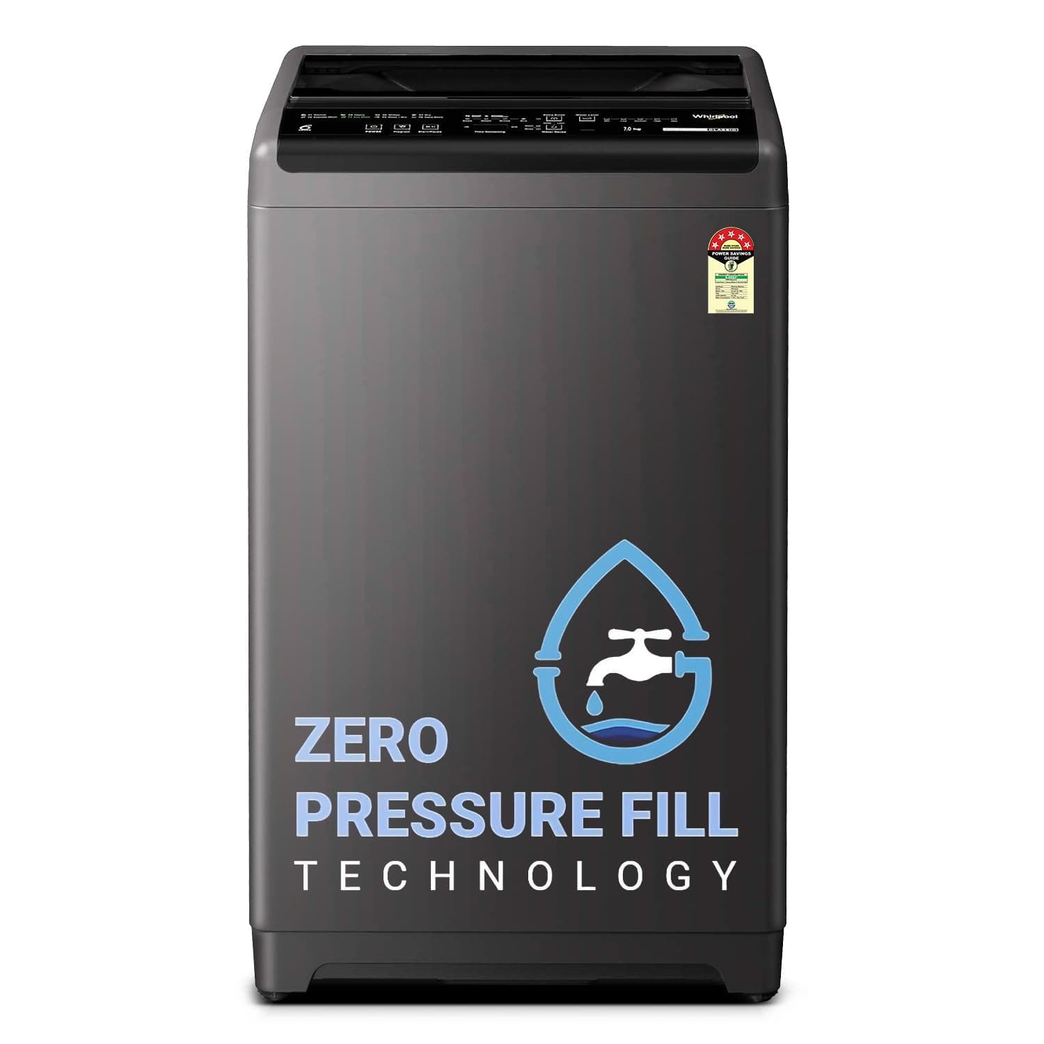 Whirlpool 6 kg Magic Clean 5 Star and Digital Display Fully Automatic Top Load Washing Machine Grey (MAGIC CLEAN 6.0 GENX GREY 5YrMW