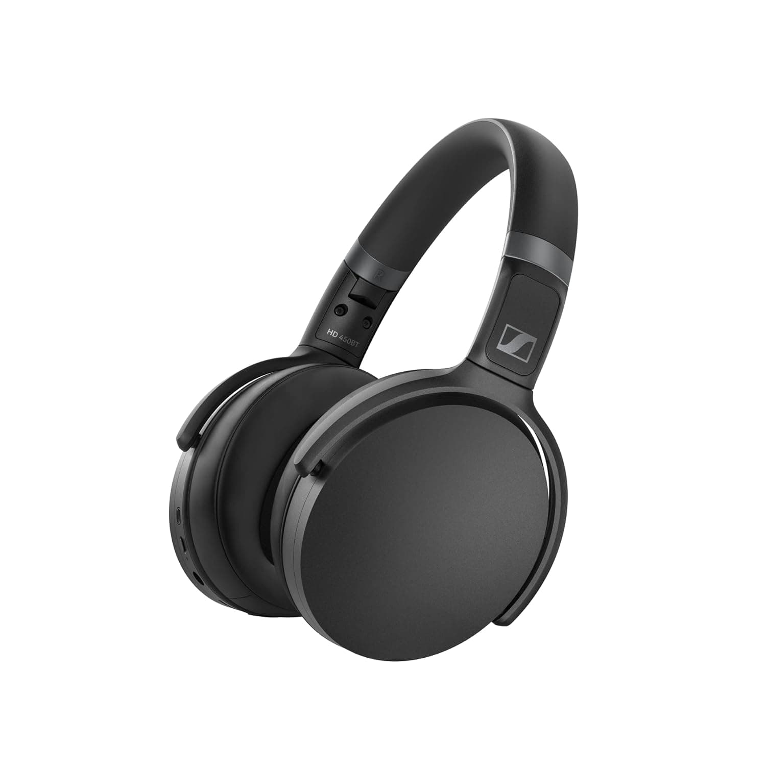 Sennheiser HD 450BT Wireless Headphones, German Design, ANC, Alexa Built-in, 30H Battery, Comfortable & Lightweight Over Ear Design, Built-in Mic for Clear Calls, Fast Charging, 2Y Warranty, Black