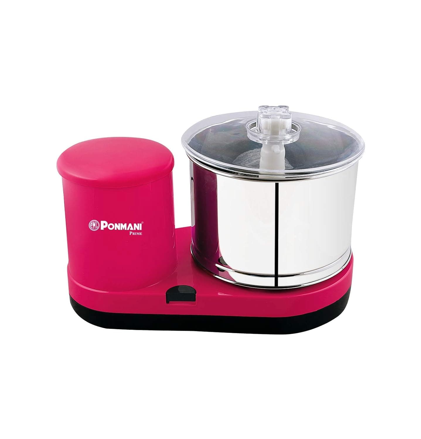 Ponmani Plastic Prime - 2Ltr Table Top Wet Grinder (Pink)