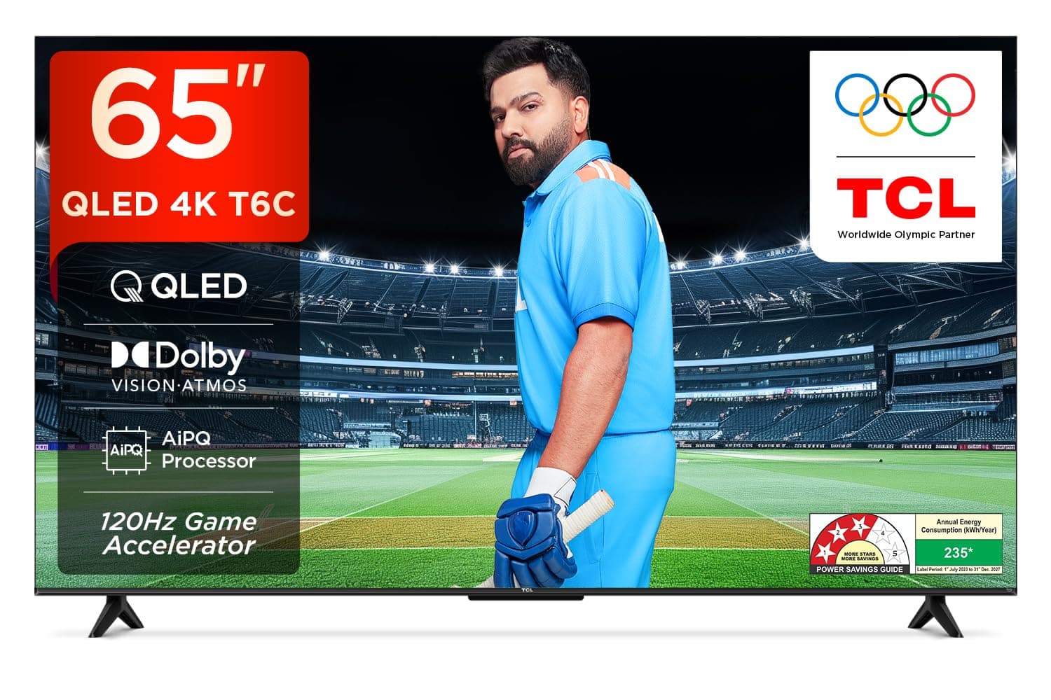 TCL 165 cm (65 inches) 4K UHD Smart QLED Google TV 65T6C