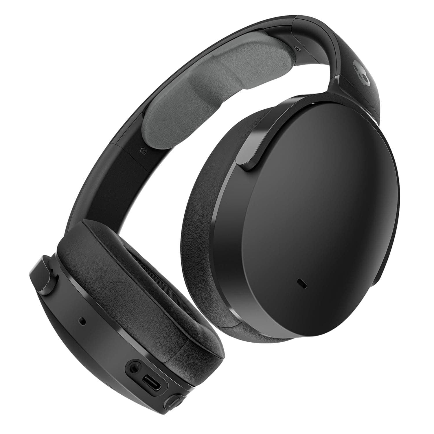 Skullcandy Hesh ANC Wireless Bluetooth Over-Ear Headphones with Mic, Active Noise Cancellation, 40mm Drivers, 22Hr Battery + Rapid Charge, Foldable Noise Cancelling Headphones – Black