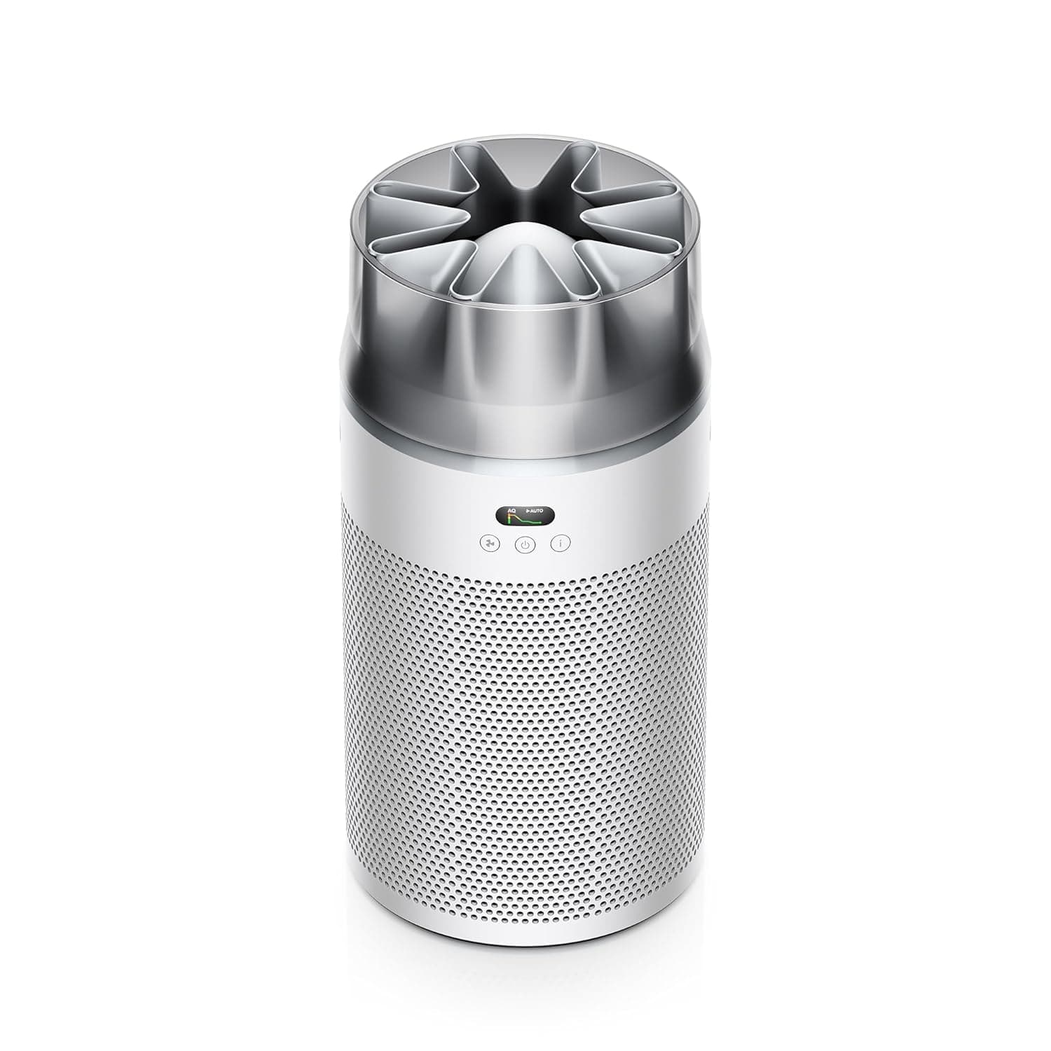 Dyson Hushjet Purifier Compact-HJ10 | Removes 99.97% of pollutants as small as PM 0.3 | Upto 5 Yr Electrostatic filter life | Max coverage upto 1076 sq.ft. | 2 Yr Warranty (White/Silver)