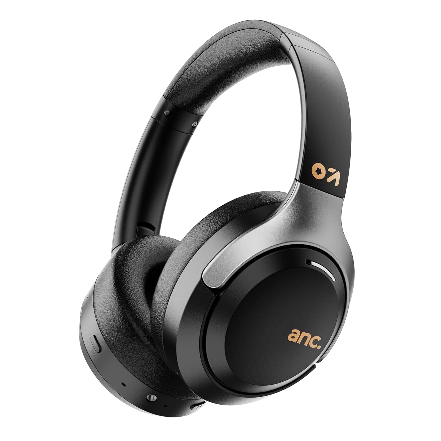 GOBOULT New Newly Launched Anchor Bluetooth Wireless Over Ear Headphones with Mic, Active Noise Cancellation, 72H Playtime, AUX, Type-C Fast Charging, 40mm Bass Drivers, ANC Headphones