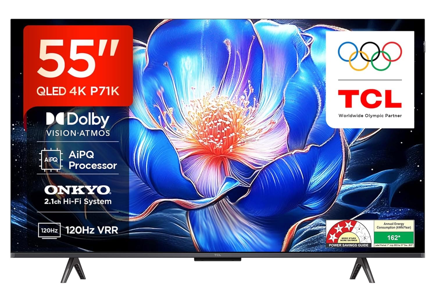 TCL 139 cm (55 inches) 4K Ultra HD Smart QLED Google TV 55P71K