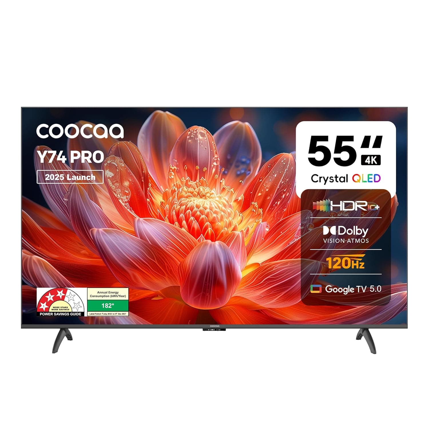 coocaa 138 cm (55 inch) Frameless QLED Ultra Smart Google TV 55Y74 Pro