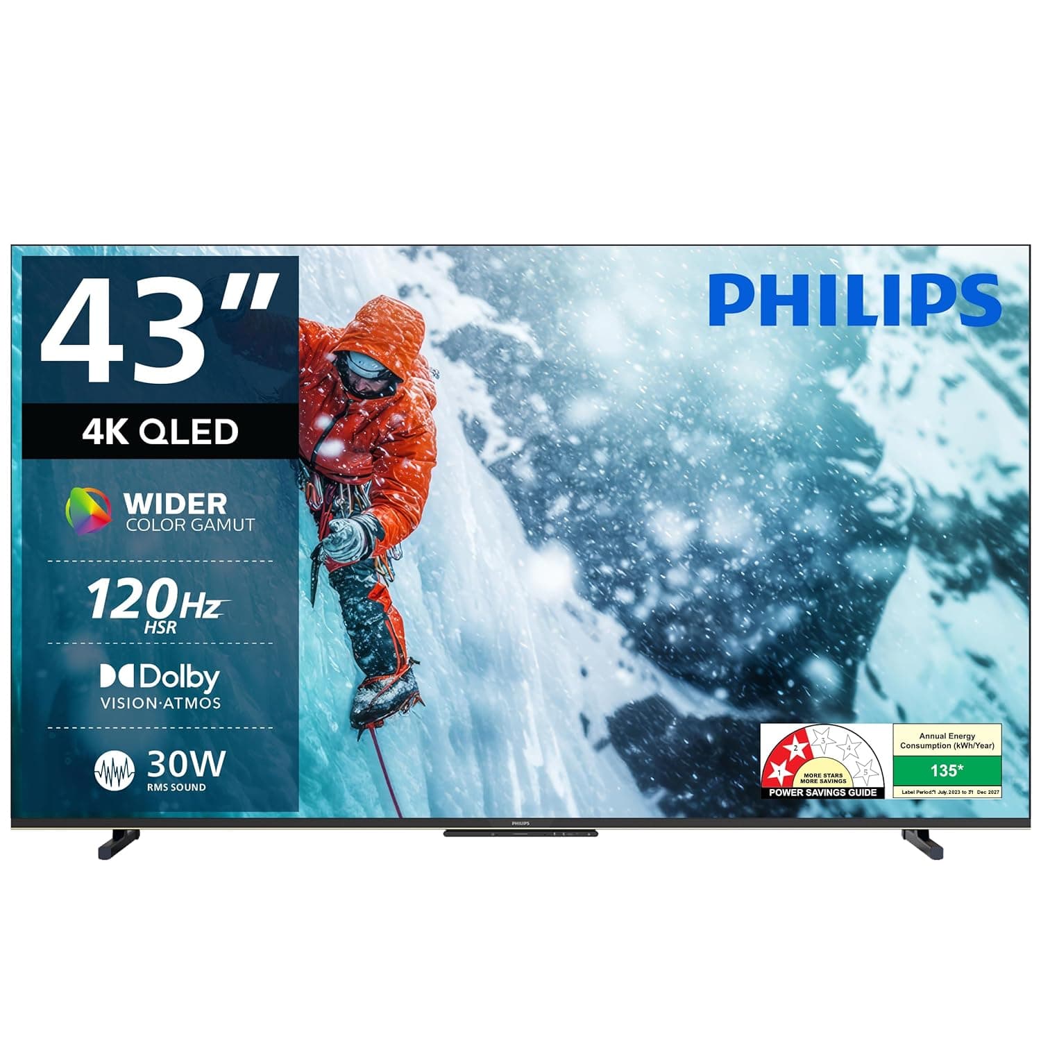 Philips 109 cm (43 inches) 8100 Series 4K Ultra HD Smart QLED Google TV 43PQT8100/94